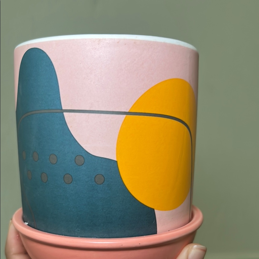 Target Pink and Yellow Ceramic Art Piece